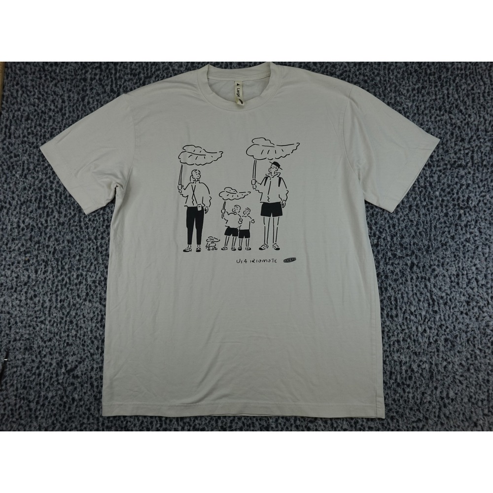 Keen Us 4 Iriomote Graphic T-Shirt Mens Large Cream Short Sleeve Japan Art